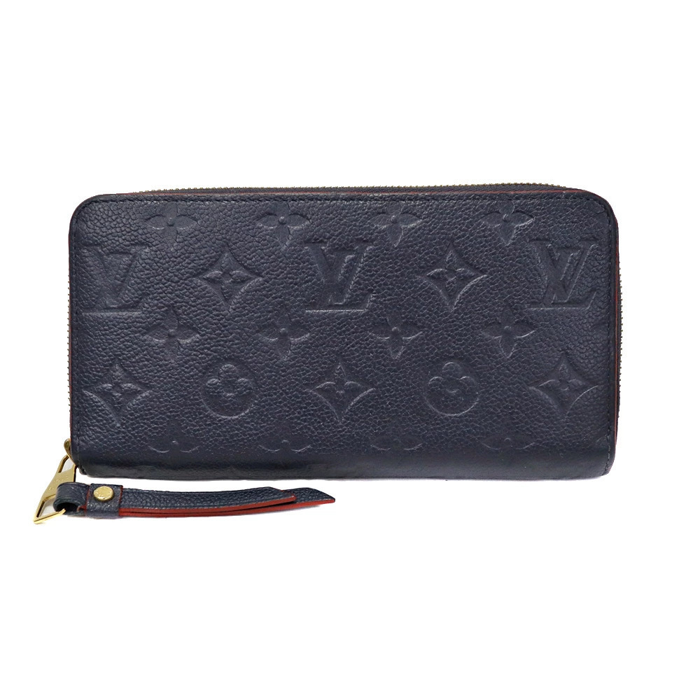 Louis Vuitton Zippy Wallet Empreinte Leather Navy Blue